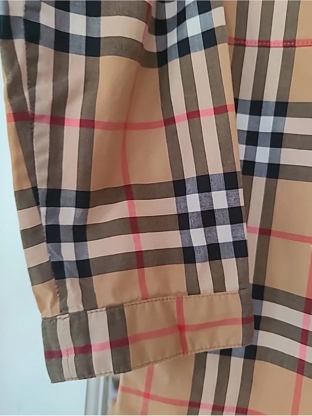 Burberry Tan Plaid Button-Down Shirt 14y - Picture 3 of 5